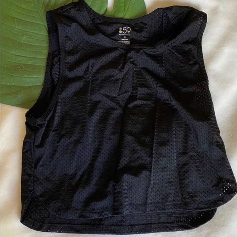 Splits59 Black Jersey Tank Crop Top